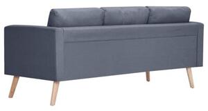 Sofa 3-osobowa, materiaÅowa, ciemnoszara