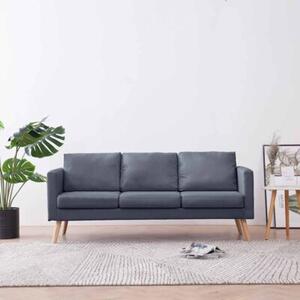 Sofa 3-osobowa, materiaÅowa, ciemnoszara