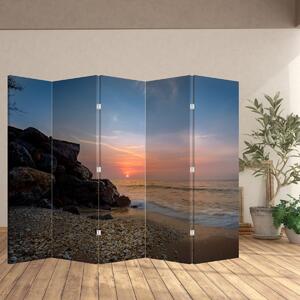 Parawan - Zachód Słońca na plaży (210x170 cm)