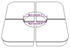 Podstawa do parasola, 4-cz., 100 kg, pp