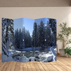 Parawan - Śnieżny las (210x170 cm)