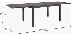 Stół ogrodowy Pelagius, 135 - 270 x 90 cm