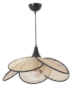Asir Lampa wisząca na lince FUME 1xE27/40W/230V śr. 45 cm czarny/beżowy AS2969