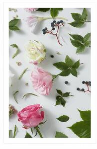 Plakat piękna martwa natura z kwiatów