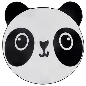Dywan do pokoju dziecięcego motyw pandy ⌀ 120 cm biało-czarny Panda Beliani
