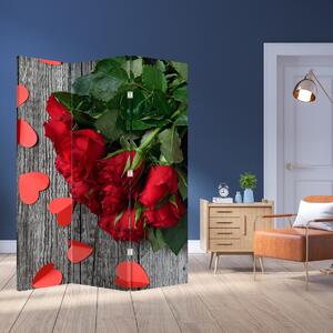 Parawan - Kwiaty róży (126x170 cm)