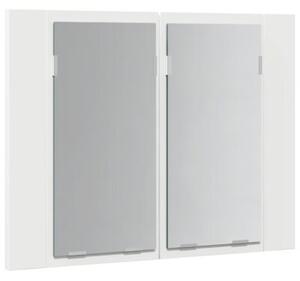 Szafka łazienkowa z lustrem i LED, biała, 60x12x45 cm, akryl