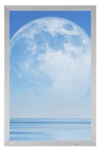 Plakat księżyc nad morzem
