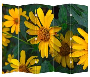 Parawan - Żółte kwiaty (210x170 cm)