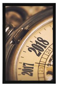 Plakat zegarek kieszonkowy w stylu vintage