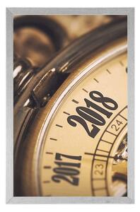 Plakat zegarek kieszonkowy w stylu vintage