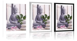 Plakat z passe-partout wellness Budha