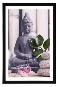 Plakat z passe-partout wellness Budha