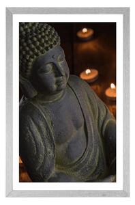 Plakat z passe-partout Budda pełen harmonii