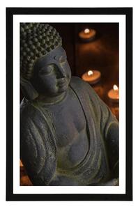 Plakat z passe-partout Budda pełen harmonii