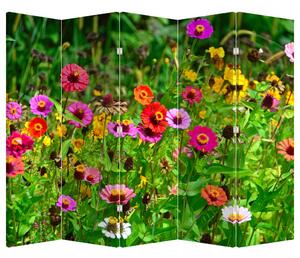 Parawan - Kwiaty polne (210x170 cm)