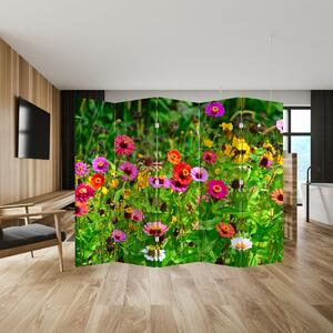 Parawan - Kwiaty polne (210x170 cm)