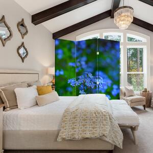 Parawan - Niebieskie kwiaty (126x170 cm)