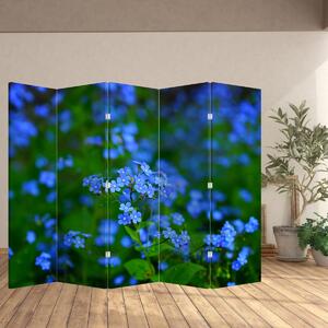 Parawan - Niebieskie kwiaty (210x170 cm)
