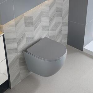 Miska WC HYDROSAN PEAK-MTGR-RIM-03 Owalny Szary mat