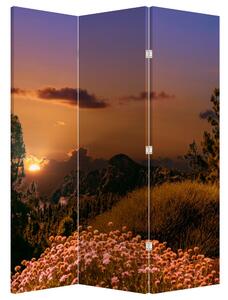 Parawan - Przyroda o zachodzie Słońca (126x170 cm)