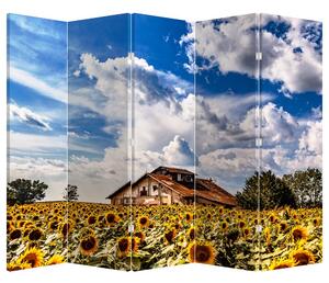 Parawan - Pole słoneczników (210x170 cm)