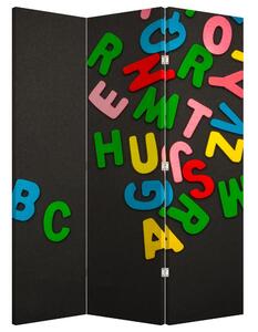 Parawan - Kolorowe litery (126x170 cm)