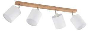 Lampa Sufitowa Lindby, Imarin, ściemnialny, drewniany, salon, drewno, skandynawski