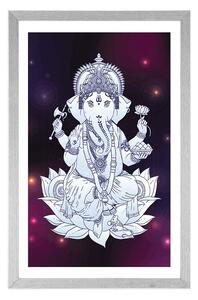 Plakat z passe-partout Buddyjski Ganesha
