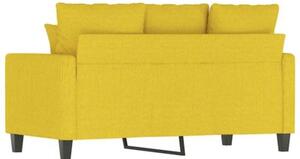 Sofa 2-osobowa, jasnoÅ¼Ã³Åta, 120 cm, tapicerowana tkaninÄ