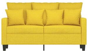 Sofa 2-osobowa, jasnoÅ¼Ã³Åta, 120 cm, tapicerowana tkaninÄ