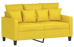 Sofa 2-osobowa, jasnoÅ¼Ã³Åta, 120 cm, tapicerowana tkaninÄ