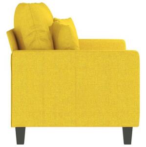 Sofa 2-osobowa, jasnoÅ¼Ã³Åta, 120 cm, tapicerowana tkaninÄ