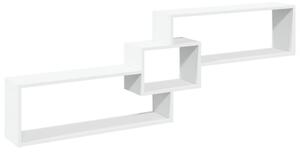 Półka ścienna, 158x18x53 cm, biała, materiał drewnopochodny
