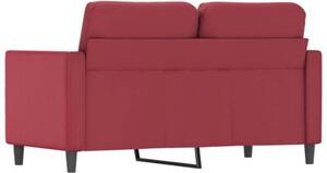 Sofa, 2-osobowa winna czerwieÅ, 120 cm, sztuczna skÃ³ra