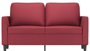 Sofa, 2-osobowa winna czerwieÅ, 120 cm, sztuczna skÃ³ra