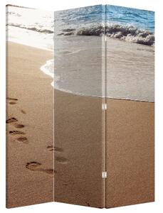 Parawan - Ślady na piasku i morze (126x170 cm)