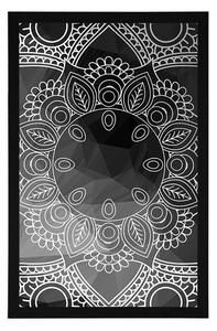 Plakat czarno-biała Mandala
