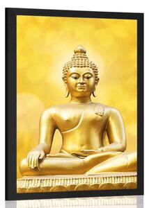 Plakat złoty posąg Buddy