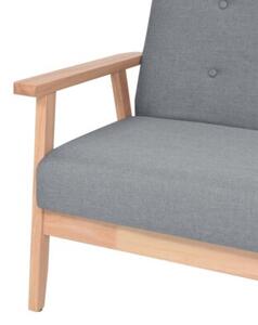 Sofa 2-osobowa, tapicerowana tkaninÄ , jasnoszara