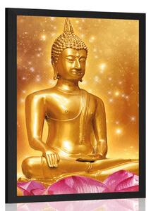 Plakat złoty Budda