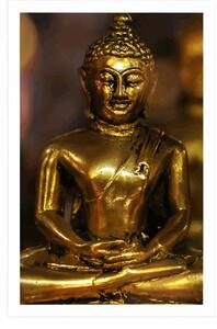 Plakat Budda z abstrakcyjnym tłem