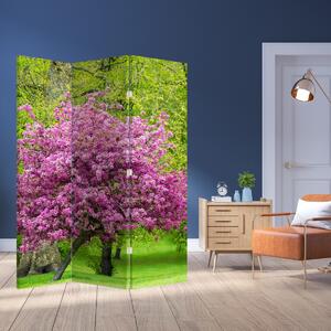 Parawan - Kwitnące drzewo na łące (126x170 cm)