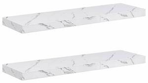 Nowoczesna półka Ścienna w stylu minimalistycznym - biały marmur, 90x23,5x4 cm
