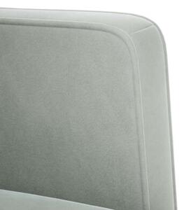 Sofa fotel z podÅokietnikami jasnoszary 53 cm aksamit