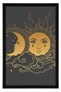 Plakat harmonia słońca i księżyca