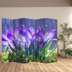 Parawan - Kwiaty w deszczu (210x170 cm)
