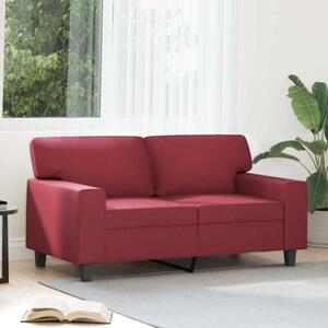 Sofa, 2-osobowa winna czerwieÅ, 120 cm, sztuczna skÃ³ra