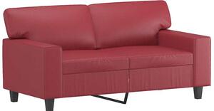 Sofa, 2-osobowa winna czerwieÅ, 120 cm, sztuczna skÃ³ra