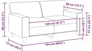 Sofa, 2-osobowa winna czerwieÅ, 120 cm, sztuczna skÃ³ra